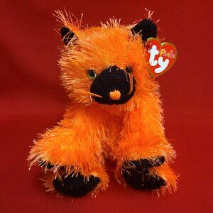 Spookers Orange Cat Ty Punkies Beanie Bag Plush 2004 Stuffed Animal